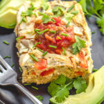 This chicken fajita slow cooker egg bake is the perfect breakfast that's full of flavor and easy to make! It's an easy crock pot breakfast, loaded with veggies like onions and bell peppers, dairy-free, Paleo and Whole30! But it's mostly just delicious! This chicken fajita breakfast casserole is a great way to change up your normal breakfast, and it makes a great meal prep option.#slowcookereggbake #whole30slowcooker #crockpotbreakfast #slowcookerbreakfast