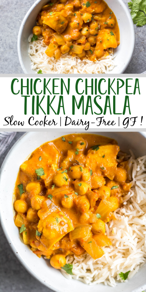 Slow Cooker Chicken & Chickpea Tikka Masala (GF, DF) Healthy Hearty