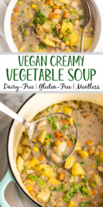 Vegan Creamy Vegetable Soup (Dairy-Free, Gluten-Free, Vegetarian ...