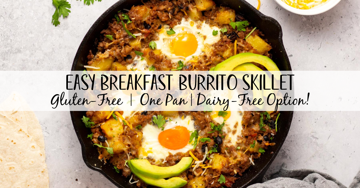 Skillet Breakfast Burritos - Simply Gloria