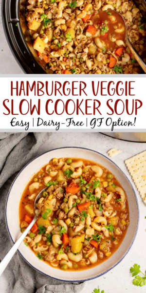 Slow Cooker Hamburger & Vegetable Noodle Soup (Gluten-Free) - Healthy ...