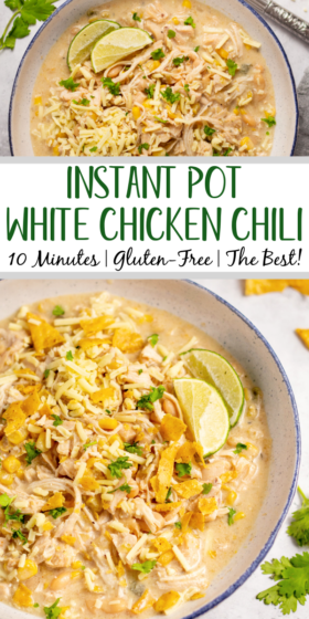 The BEST Instant Pot White Chicken Chili (Gluten-Free) - Healthy Hearty ...