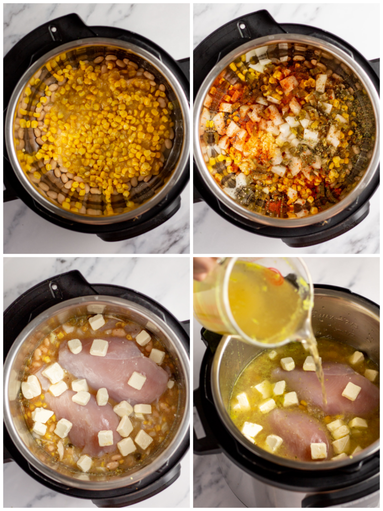instant pot white chicken chili step by step cooking instructions