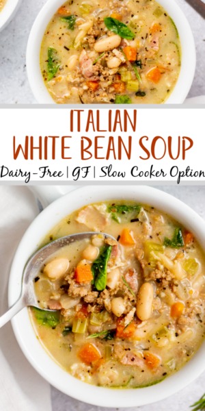 Italian White Bean Soup: Dairy-Free, Gluten-Free - Healthy Hearty Recipes