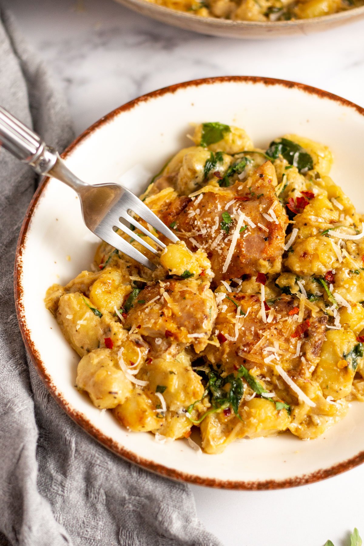 Garlic Chicken Gnocchi Skillet 30 Minutes, GF Healthy Hearty Recipes