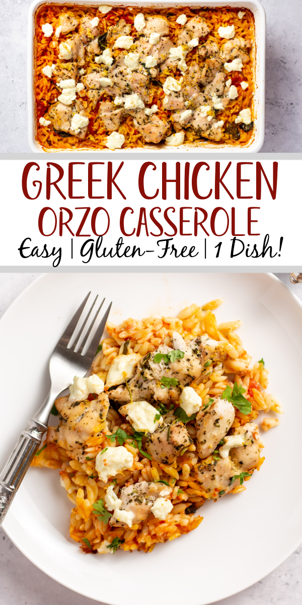 Greek Chicken Orzo Bake Healthy Hearty Recipes