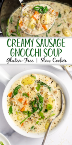 Slow Cooker Creamy Sausage Gnocchi Soup (Gluten-Free) - Healthy Hearty ...