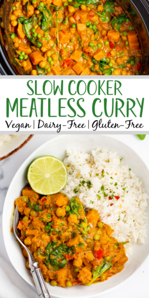 Slow Cooker Vegetable Curry (Meatless, Vegan, Dairy-Free, GF) - Healthy ...