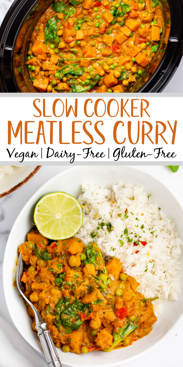 Slow Cooker Vegetable Curry (Meatless, Vegan, DairyFree, GF) Healthy