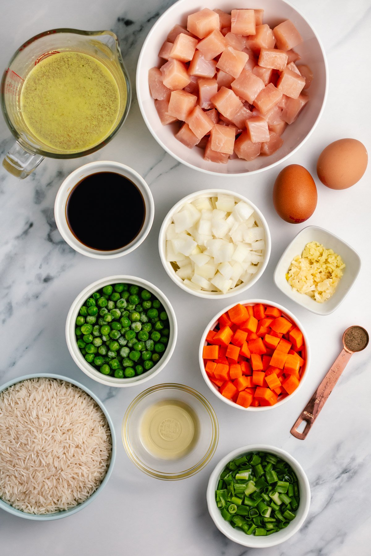 Instant Pot Chicken Fried Rice Ingredients