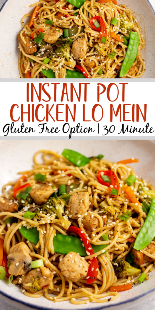 Instant Pot Chicken Lo Mein with Spaghetti Noodles - Healthy Hearty Recipes