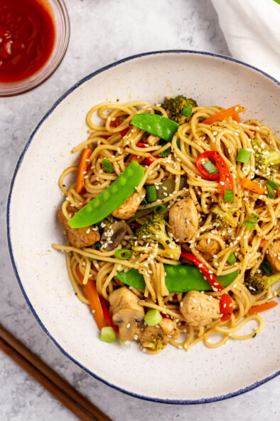 Instant Pot Chicken Lo Mein With Spaghetti Noodles - Healthy Hearty Recipes