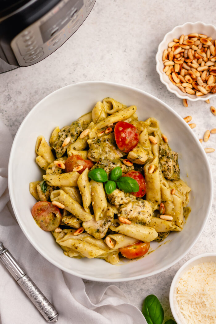 Instant Pot Pesto Chicken Pasta - Healthy Hearty Recipes