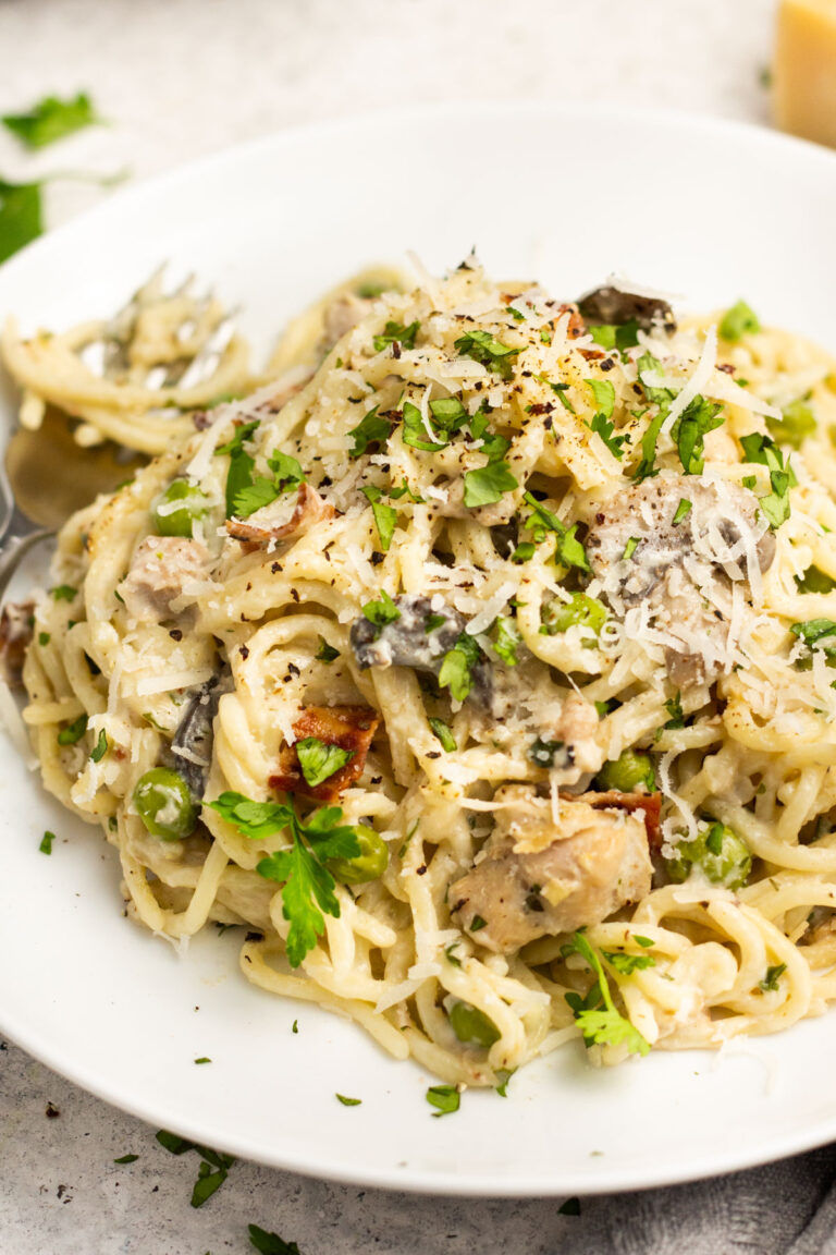 Slow Cooker Chicken Carbonara - Healthy Hearty Recipes