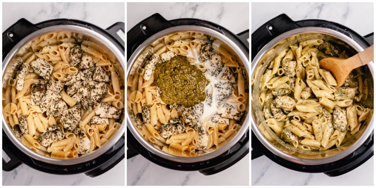 Instant Pot Pesto Chicken Pasta - Healthy Hearty Recipes