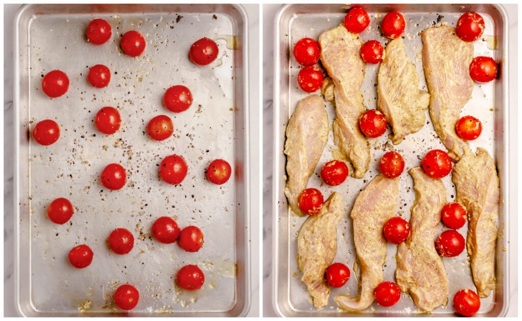 sheet-pan-caprese-chicken-process