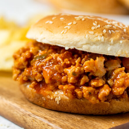 Instant Pot ground turkey sloppy joes adds a small twist on the classic we all know and love. It clocks in at 20 minutes, it's gluten free, dairy free, and only uses the one pot. This recipe is a quick and easy choice to make that only uses a handful of simple ingredients. #glutenfreerecipes #dairyfreerecipes #glutenfreedairyfreerecipes #groundturkey #sloppyjoes #instantpotrecipes #pressurecookerrecipes #fastdinnerrecipes