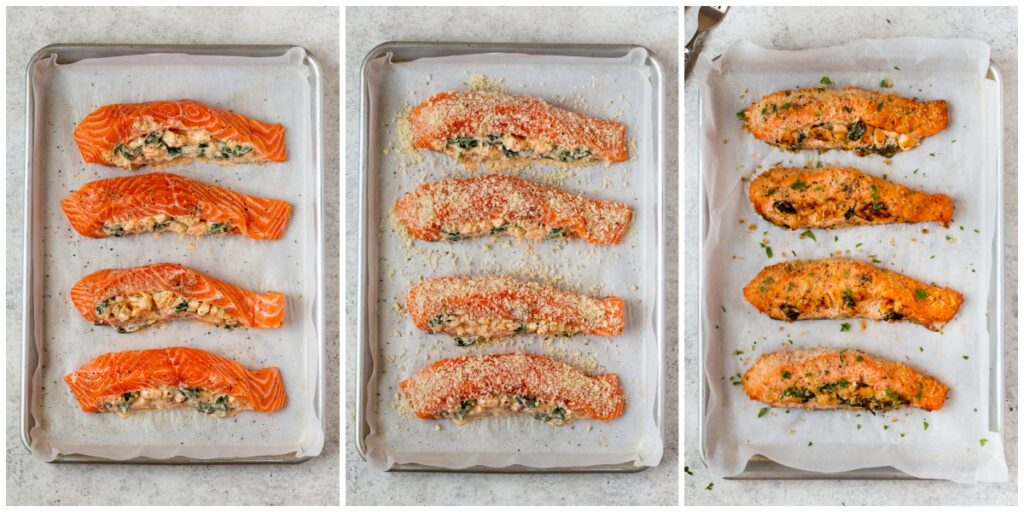 shrimp-stuffed-salmon-process