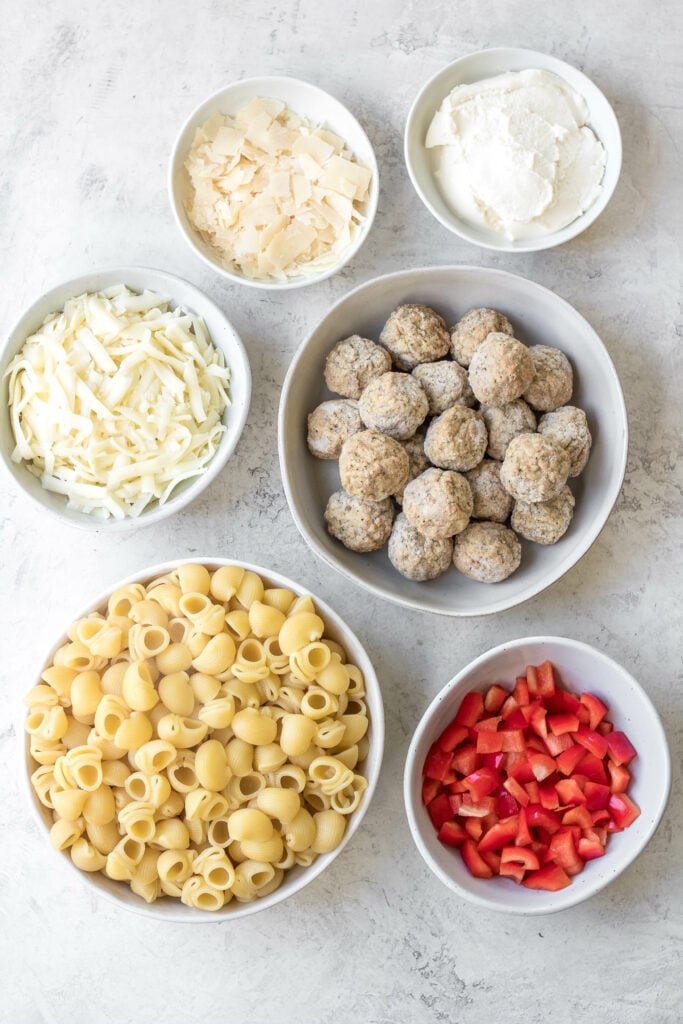 easy-meatball-pasta-bake-ingredients